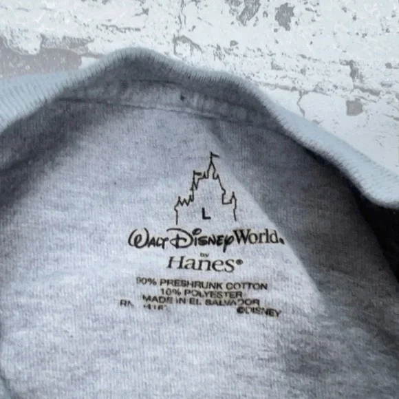 Disney Shirt Men Large Gray Tee Mickey Fantasia Long Sleeve Spell Out Retro * - Picture 9 of 13